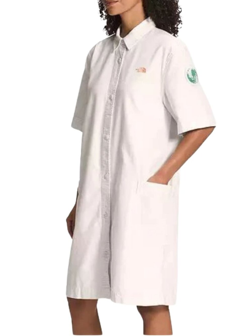 The North Face Valley Shirt Dress Sz S Gardenia White 100% Cotton Gorpcore